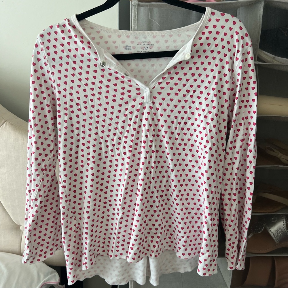 roller rabbit heart pajama set